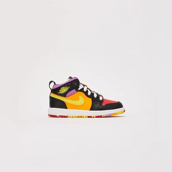 Air Jordan 1 Mid SS GS 'Championships' FD1319-007 Size 2Y EUC